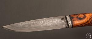 Couteau Droit par Jean Paul Sire - Bois de fer et Damas multi-barreaux