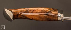 Couteau " Drop " droit par Charlie Bennica - Pistachier térébinthe et lame RWL-34