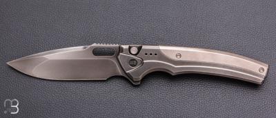   Couteau " Exciton WE22038A-7 " WE KNIFE - N°198/310 - Gray Titanium et CPM 20CV