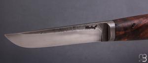 Couteau " F " droit de Frédéric Maschio - Racine de châtaignier