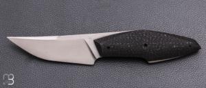    Couteau " Fixe custom " par Samuel Jugieau - Fibre de carbone et lame en 14C28n
