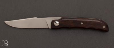    Couteau  "   Flipard  " de poche fait main par Philippe RICARD - Bois de fer et RWL-34