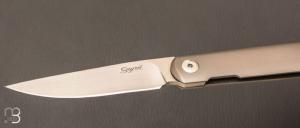  Couteau " Framelock " custom de Stéphane Sagric - Titane et RWL-34
