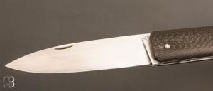   Couteau " Gentleman XL " custom par Franck Souville - Fibre de carbone