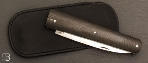   Couteau " Gentleman XL " custom par Franck Souville - Fibre de carbone