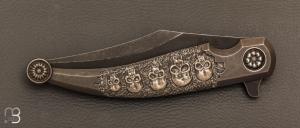    Couteau " Gitano Custom "pliant de Gudy van Poppel - Titane et Böhler N690