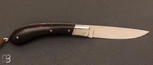 Couteau " HERMINE " custom en bois de fer et N690 par Erwan Pincemin