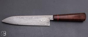   Couteau " Hocho " par Anthony Brochier - Damas feuilleté et gidgee
