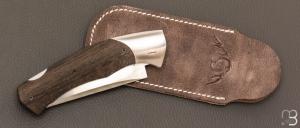   Couteau " Ibex " Lock-back custom par Cyril Doche - Morta et RWL-34