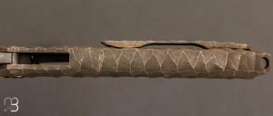 Couteau " Integral Druid Flipper  " par Peter Rassenti - Titane et M390