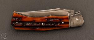 Couteau " Ipanema " custom par David Breniere - Jigged bone et lame U10A