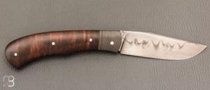   Couteau  " Jack " pliant par Tanguy Coillot - Tamarin ondé et lame en C130