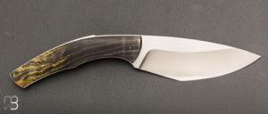   Couteau " Khukri " fixe par Petr Hofman - Frêne stabilisé et lame en D2