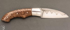 Couteau " Kurt " custom  par Mathieu Gerster - Manguier ondé et 26C3