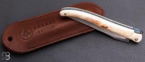  Couteau " Laguiole 13 cm" par Rozelier Fabien Ty Coutelier - Ivoire de phacochère et lame 90Mcv8