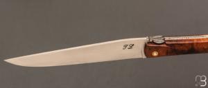    Couteau " Laguiole 14 cm " fait main par Jérôme Latreille - Ironwood et 14c28N