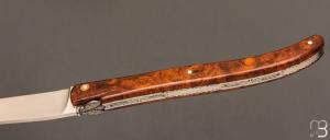    Couteau " Laguiole 14 cm " fait main par Jérôme Latreille - Ironwood et 14c28N