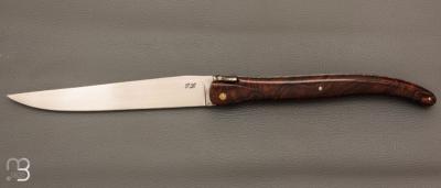    Couteau  "  Laguiole 18 cm " fait main par Jérôme Latreille - Ironwood et 14c28N
