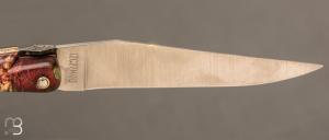 Couteau Laguiole en Aubrac Collection Cosmos modèle " Espace " - Loupe de sureau