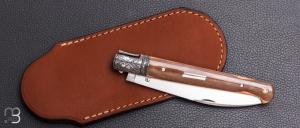    Couteau " Laguiole Droit " custom de Jérôme Bellon - Mammouth et lame en RWL34