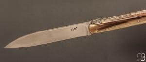  Couteau " Laguiole droit 13cm " custom de Jérôme Latreille - Pointe de corne