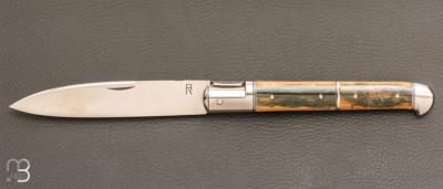  Couteau " Laguiole droit  " RWL34 et mammouth par Romain Alvarez