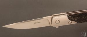    Couteau " Le City " custom pliant par J.P Martin - Fibre de carbone et RWL34
