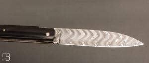    Couteau " Le Sauveterre " - Ébène et lame damas