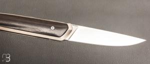    Couteau " Le Galeriste Titane LPO " button-lock par Lepage Knives - Ebène