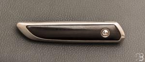    Couteau " Le Galeriste Titane LPO " button-lock par Lepage Knives - Ebène