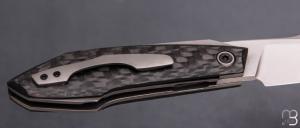    Couteau " Liner lock " custom par Samuel Jugieau - Fibre de carbone et lame en 14c28