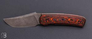   Couteau  " Liner-lock " custom par Guy Poggetti - Fatcarbon® et elmax