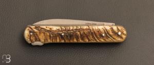 Couteau  " Lock-back " par La Bonne Trempe - Corne de bélier