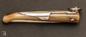 Couteau de poche Yatagan 12 cm Corne blonde par J. Mongin