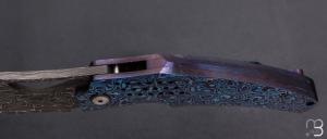   Couteau " Machine " custom par Tashi Bharucha - Timascus et lame en damas