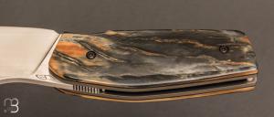    Couteau " Mahousse " custom par Christophe Arbogast - Ivoire de mammouth et RWL34