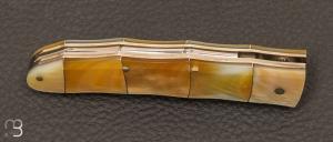 Couteau "  Medake Maru  " custom par Koji Hara - Gold Lip Pearl