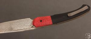 Couteau " Merops " Liner-Lock Micarta et lame damas par Olivier Lamy