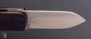   Couteau " Minimun " custom par Alain André - Fibre de carbone et timascus