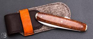 Couteau "Navette 1 pièce cran d'arrêt" de collection par Adrien Vautrin - Micarta
