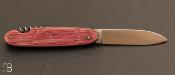 Couteau de poche modèle "Navette" 2 pièces par Berthier - Chêne de barrique et lame en acier inoxydable