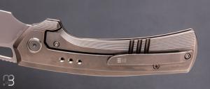   Couteau " Nefaris WE22040F-2 " WE KNIFE - Titane et Fibre de carbone