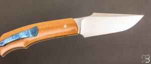 Couteau  "  New Hardy " custom par Rémi Lavialle - RWL34 et micarta Westinghouse