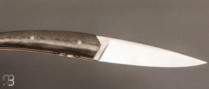   Couteau " ORCA " pliant par l'Atelier Les 2 Diables - Fibre de carbone et 14c28n