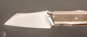 Couteau " Octavus Micarta  / Titanium" Frame-lock par Bastards Knives X Gabriel Berthelemy