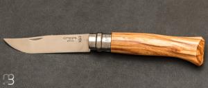 Couteau Opinel N°6 manche olivier - lame acier inoxydable