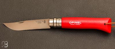 Couteau Opinel N8 Baroudeur Rouge