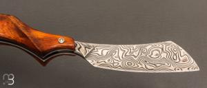    Couteau " Phasme  " Bois de Fer et Damas par la Coutellerie Savignac