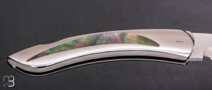   Couteau " Pissutu " par Charles Bennica - Inlays en nacre noire