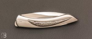    Couteau " Pissutu " par Charles Bennica - Inlays en damas de Devin Thomas